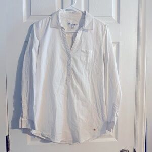 Southern Tide White Seersucker Long-Sleeve Shirt – XS